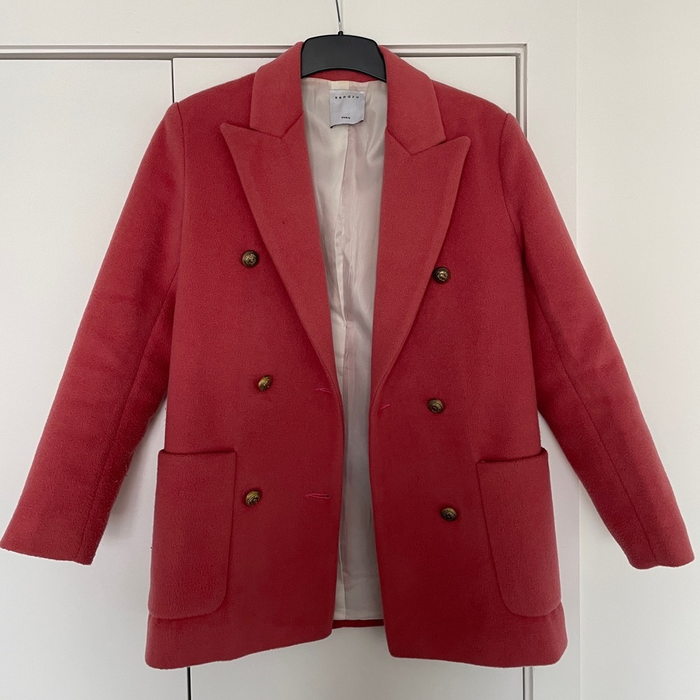 Pink pea coat size S